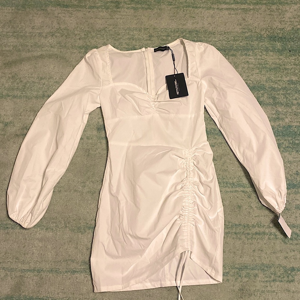 Prettylittlething white dress